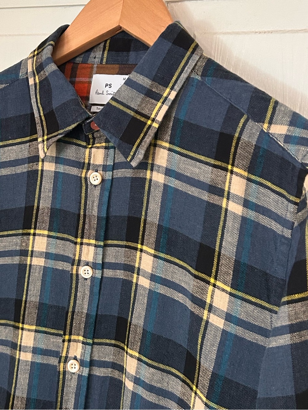 Paul Smith Mens Size M Tailored Fit Long Sleeve Button Down Plaid Shirt - Picture 9 of 12